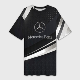 Платье-футболка 3D с принтом Mercedes Benz Sport. ,  |  | amg | mercedes | mercedesamg gt | sport | амг | мерседес | мерседесбенц амг | спорт