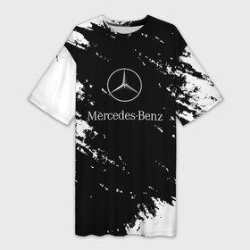Платье-футболка 3D с принтом Mercedes Benz Авто. ,  |  | amg | mercedes | mercedesamg gt | sport | амг | мерседес | мерседесбенц амг | спорт