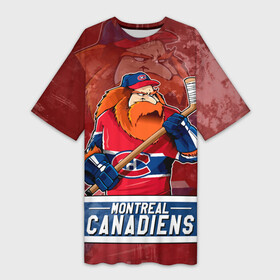 Платье-футболка 3D с принтом Монреаль Канадиенс, Montreal Canadiens Маскот ,  |  | canadiens | hockey | montreal | montreal canadiens | nhl | usa | канадиенс | монреаль | монреаль канадиенс | нхл | спорт | сша | хоккей | шайба