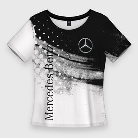 Женская футболка 3D Slim с принтом Mercedes Benz спорт ,  |  | amg | mercedes | mercedesamg gt | sport | амг | мерседес | мерседесбенц амг | спорт