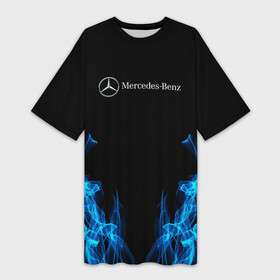 Платье-футболка 3D с принтом Mercedes Benz Fire ,  |  | amg | mercedes | mercedesamg gt | sport | амг | мерседес | мерседесбенц амг | спорт