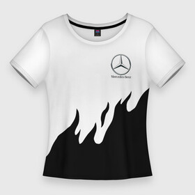 Женская футболка 3D Slim с принтом Mercedes Benz нарисованный огонь ,  |  | amg | mercedes | mercedesamg gt | sport | амг | мерседес | мерседесбенц амг | спорт