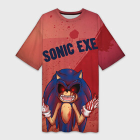 Платье-футболка 3D с принтом Dark Sonic ,  |  | dark sonic | game | sonic exe | арт | графика | игра | соник