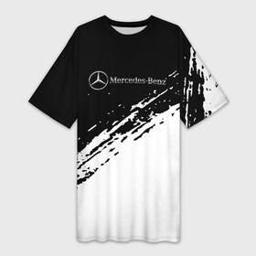 Платье-футболка 3D с принтом [Mercedes Benz]  Разделение ,  |  | amg | mercedes | mercedesamg gt | sport | амг | мерседес | мерседесбенц амг | спорт