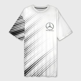 Платье-футболка 3D с принтом [Mercedes Benz]  White ,  |  | amg | mercedes | mercedesamg gt | sport | амг | мерседес | мерседесбенц амг | спорт
