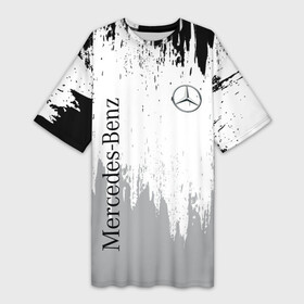 Платье-футболка 3D с принтом [Mercedes Benz]  Текстура ,  |  | amg | mercedes | mercedesamg gt | sport | амг | мерседес | мерседесбенц амг | спорт