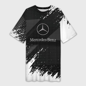 Платье-футболка 3D с принтом [Mercedes Benz]  Темный ,  |  | amg | mercedes | mercedesamg gt | sport | амг | мерседес | мерседесбенц амг | спорт