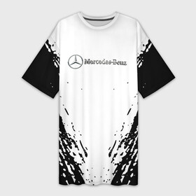 Платье-футболка 3D с принтом [Mercedes Benz]  Разрывы ,  |  | amg | mercedes | mercedesamg gt | sport | амг | мерседес | мерседесбенц амг | спорт