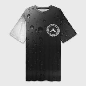 Платье-футболка 3D с принтом MERCEDES  Капли ,  |  | amg | auto | bens | benz | logo | merc | mercedes | mersedes | moto | star | vthctltc | авто | амг | бенц | дождя | звезда | капли | класс | лого | логотип | мерин | мерс | мерседес | мото | символ | символы | ьуксувуы