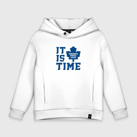 Детское худи Oversize хлопок с принтом It is Toronto Maple Leafs Time, Торонто Мейпл Лифс , френч-терри — 70% хлопок, 30% полиэстер. Мягкий теплый начес внутри —100% хлопок | боковые карманы, эластичные манжеты и нижняя кромка, капюшон на магнитной кнопке | hockey | maple leafs | nhl | toronto | toronto maple leafs | usa | мейпл лифс | нхл | спорт | сша | торонто | торонто мейпл лифс | хоккей | шайба