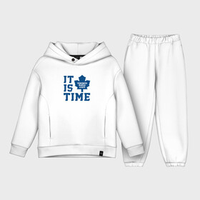 Детский костюм хлопок Oversize с принтом It is Toronto Maple Leafs Time, Торонто Мейпл Лифс ,  |  | hockey | maple leafs | nhl | toronto | toronto maple leafs | usa | мейпл лифс | нхл | спорт | сша | торонто | торонто мейпл лифс | хоккей | шайба