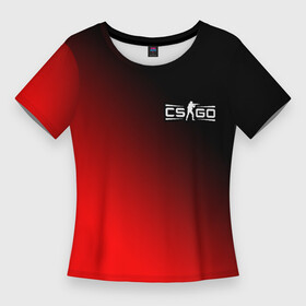 Женская футболка 3D Slim с принтом CSGO  КСГО  Минимализм ,  |  | asiimov | counter | counter strike | counterstrike | cs go | csgo | global | offensive | strike | гоу | градиент | каэс | контер | контр | контра | контрстрайк | кс го | кс:го | ксго | страйк