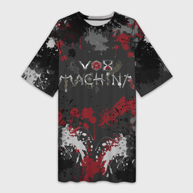 Платье-футболка 3D с принтом Арт Лого  Легенда о Vox Machina ,  |  | emblem | logo | the legend of vox machina | the legend vox machina | vox machina | вокс машин | вокс машине | легенда о vox machina | легенда о вокс машине | лого | логотип | эмблема