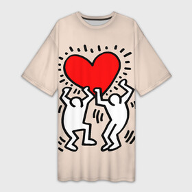 Платье-футболка 3D с принтом Светлое сердце ,  |  | 8 | all | attraction | day | eighth | heart | holy | light | little | lovers | march | men | people | valentine | warmth | валентина | валентинка | влюбленных | восьмое | всех | день | люди | марта | притяжение | свет | святого | сердце | тепло | человечк