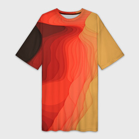 Платье-футболка 3D с принтом Имитация песка ,  |  | абстракция | волны | имитация | лето | оттенки | песок