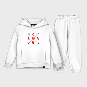 Детский костюм хлопок Oversize с принтом СТРЕЛЫ ЛЮБВИ | ARROWS OF LOVE ,  |  | arrow | day | heart | love | romantic | valentine | valentines | амур | валентина | влюбленные | влюбленных | всех | день | любовь | романтика | романтичность | святого | сердечки | сердечко | сердце | стрела | стрелы