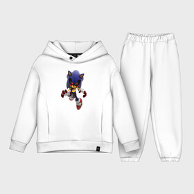 Детский костюм хлопок Oversize с принтом Sonic Exe   Hedgehog ,  |  | blood | ears | eyes | gloves | hedgehog | hype | muzzle | nose | sonic | video game | видеоигра | глаза | ёжик | кровь | мордочка | нос | пасть | перчатки | соник | хайп
