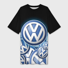 Платье-футболка 3D с принтом Volkswagen  Большое лого  паттерн ,  |  | emblema | logo | patern | pattern | volkswagen | vw | авто | автомобиль | ам | бренд | емблема | лого | логотип | машина | машины | народный автомобиль | патерн | паттерн | фольксваген | эмблема