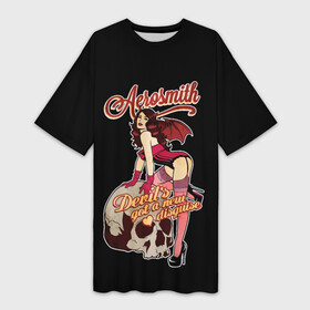 Платье-футболка 3D с принтом Aerosmith , Аэросмит ,  |  | aerosmith | band | metal | music | rock | steven tyler | айросмит | атрибутика | блюзрок | брэд уитфорд | глэмметал | глэмрок | группа | джо перри | джоуи крамер | метал | музыка | рок | рокнролл | стивен тайлер