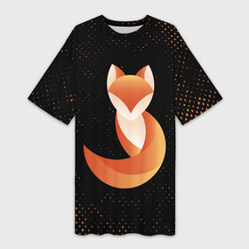 Платье-футболка 3D с принтом ЛИСИЧКА  3D  Потертости ,  |  | Тематика изображения на принте: 3d | fox | foxy | гранж | животные | лиенок | лис | лиса | лисами | лисий | лисичка | лисичкой | лисой | лисы | милая | милота | милые | рыжая | рыжие