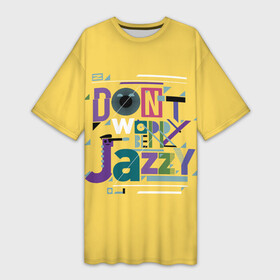 Платье-футболка 3D с принтом Джаз (Jazz) ,  |  | acid jazz | blues | cool jazz | free jazz | jazz | jazz manush | music | rb | reggae | s | saxophone | smooth jazz | soul jazz | бибоп | биг бенд | блюз | джаз | джаз мануш | кул джаз | музыка | ноты | оркестр | постбоп | регги | ритмнблюз | саксофон | св