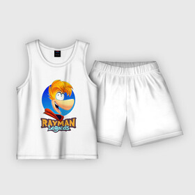Детская пижама с шортами хлопок с принтом Веселый Rayman ,  |  | Тематика изображения на принте: globox | rayman | rayman legends | глобокс | реймен | рэйман | рэймэн | человечек