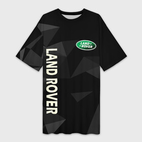 Платье-футболка 3D с принтом Land Rover геометрия ,  |  | auto | green | land rover | logo | machine | moto | offroad | range rover | авто | автомобиль | внедорожник | водителям | ланд ровер | ленд ровер | лэнд ровер | машина | мото | рендж ровер | рэндж ровер | техника