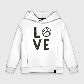 Детское худи Oversize хлопок с принтом Volleyball   Love , френч-терри — 70% хлопок, 30% полиэстер. Мягкий теплый начес внутри —100% хлопок | боковые карманы, эластичные манжеты и нижняя кромка, капюшон на магнитной кнопке | Тематика изображения на принте: ball | beach | game | love | sport | volley | volleyball | волейбол | волейболист | волейболистка | гол | игра | игрок | любовь | мяч | площадка | пляж | пляжный | победа | сетка | спорт | тренер | чемпион