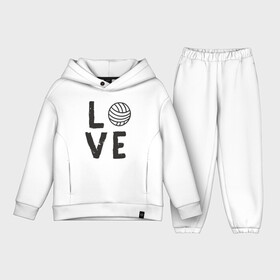 Детский костюм хлопок Oversize с принтом Volleyball   Love ,  |  | ball | beach | game | love | sport | volley | volleyball | волейбол | волейболист | волейболистка | гол | игра | игрок | любовь | мяч | площадка | пляж | пляжный | победа | сетка | спорт | тренер | чемпион