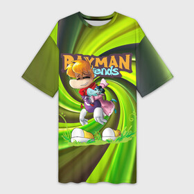 Платье-футболка 3D с принтом Уставший Rayman Legends ,  |  | legends | rayman | rayman legends | глобокс | рейман | рэйман | рэймэн
