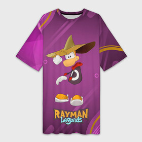Платье-футболка 3D с принтом Rayman в шляпе Legends ,  |  | legends | rayman | rayman legends | глобокс | рейман | рэйман | рэймэн