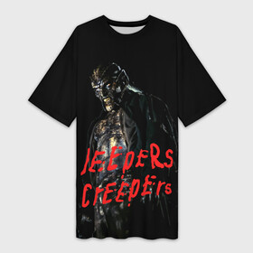 Платье-футболка 3D с принтом Джиперс Криперс  жуткий монстр ,  |  | horror | jeepers creepers | джиперс криперс | монстр | страшилки | хоррор