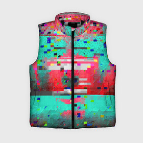 Женский жилет утепленный 3D с принтом Fashion glitch 2088 ,  |  | color | fashion | glitch | pattern | глитч | мода | узор | цвет