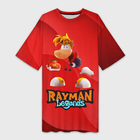 Платье-футболка 3D с принтом Rayman Red Legends ,  |  | globox | rayman | rayman legends | глобокс | реймен | рэйман | рэймэн | человечек