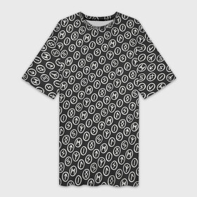 Платье-футболка 3D с принтом Рунический алфавит  паттерн ,  |  | patern | pattern | runes | велес | древние знаки | знак рода | знаки | иероглифы | коловрат | одал | одал руна | патерн | паттерн | паутина вирд | перунова сила | рунический алфавит | руны | русь | сварожич