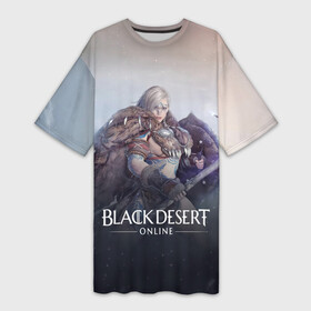 Платье-футболка 3D с принтом Страж БДО ,  |  | black desert | black desert online | game | games | mmo | блэк десерт | блэк дисерт | игра | игры | ммо