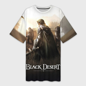 Платье-футболка 3D с принтом Battlefield BDO ,  |  | Тематика изображения на принте: black desert | black desert online | game | games | mmo | блэк десерт | блэк дисерт | игра | игры | ммо