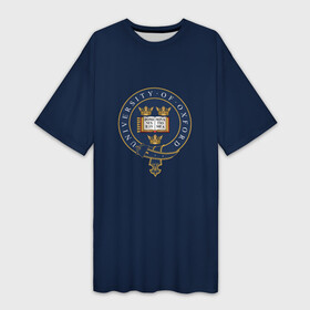 Платье-футболка 3D с принтом Oxford  эмблема университета ,  |  | university of oxford | англия | британия | великобритания | вуз | колледж | образование | оксфорд | студенты | университет | школа