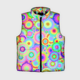 Женский жилет утепленный 3D с принтом Disco Tie Dye ,  |  | tie diy | tiedye | абстракция | диско | паттерн | психоделика | психоделический | тай дай