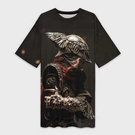 Платье-футболка 3D с принтом Воин Мелина ,  |  | воин в доспехах | воин мелина | девушка | мелина | персонаж | рисунок | рыцарь