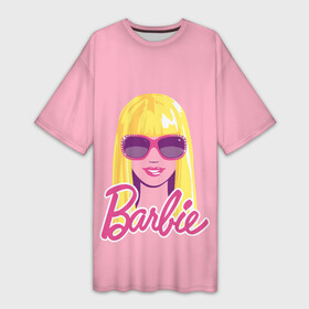 Платье-футболка 3D с принтом Barbie Sunglasses ,  |  | Тематика изображения на принте: barbara | barbie | beauty | doll | girl | idol | perfect | pink | pop | toy | usa | woman | барбара | барби | девушка | игрушка | кукла | попидол | розовый | силуэт | сша