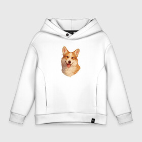 Детское худи Oversize хлопок с принтом Corgi Portrait , френч-терри — 70% хлопок, 30% полиэстер. Мягкий теплый начес внутри —100% хлопок | боковые карманы, эластичные манжеты и нижняя кромка, капюшон на магнитной кнопке | dog | добрый | кинолог | корги | лапочка | милый | пес | порода | портрет | рыжий | собака | щенок