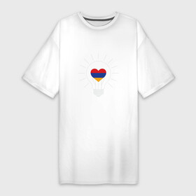 Платье-футболка хлопок с принтом Armenia Light ,  |  | armenia | армения | армяне | армянин | ереван | казказ | карта | ссср | страна | турист | флаг
