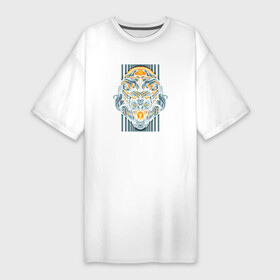 Платье-футболка хлопок с принтом Lion Mecha Cyborg ,  |  | африка | будущее | голова | дикий | железный | животное | зверь | киборг | король | крик | лев | львенок | машина | механический | рев | робот | царь | ярость