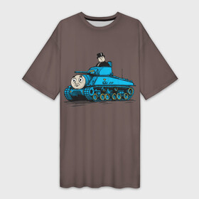 Платье-футболка 3D с принтом Жертва капитализма  Паровозик Томас ,  |  | and | blue | capitalism | friends | his | locomotive | tank | thomas | victim | друзья | его | жертва | и | капитализм | капитализма | паровоз | паровозик | синий | танк | томас