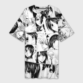 Платье-футболка 3D с принтом ПРЕЗИДЕНТ СТУДСОВЕТА ГОРНИЧНАЯ Pattern ,  |  | Тематика изображения на принте: anime | kaichou wa maid sama | аниме | анимэ | президент горничная