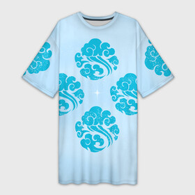 Платье-футболка 3D с принтом Клан Лань ,  |  | mdzs | mo dao zu shi | гусу лань | лань ванцзы | лань чжань | магистр дьявольского культа | мдк | узор