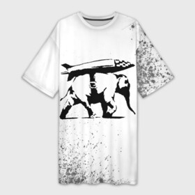 Платье-футболка 3D с принтом BANKSY  СЛОН  Краска ,  |  | art | artist | banksy | graffity | pacifique | pacifisme | peace | street | violence | war | арт | бэнкси | война | войне | граффити | мир | неравенство | нет | пацифизм | пацифика | символ мира | стрит | художник