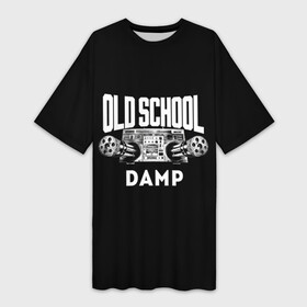 Платье-футболка 3D с принтом HIP HOP Старая школа ,  |  | dmx | dr. dre | eazy e | hip hop | mc hammer | old school | бумбокс | магнитофон | музыка | олд скул | снуп догг | старая школа | тупак шакур | хип хоп