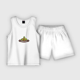 Детская пижама с шортами хлопок с принтом ВеганПуть ,  |  | green | vegan | веган | добро | надписи | овощи | природа | эко